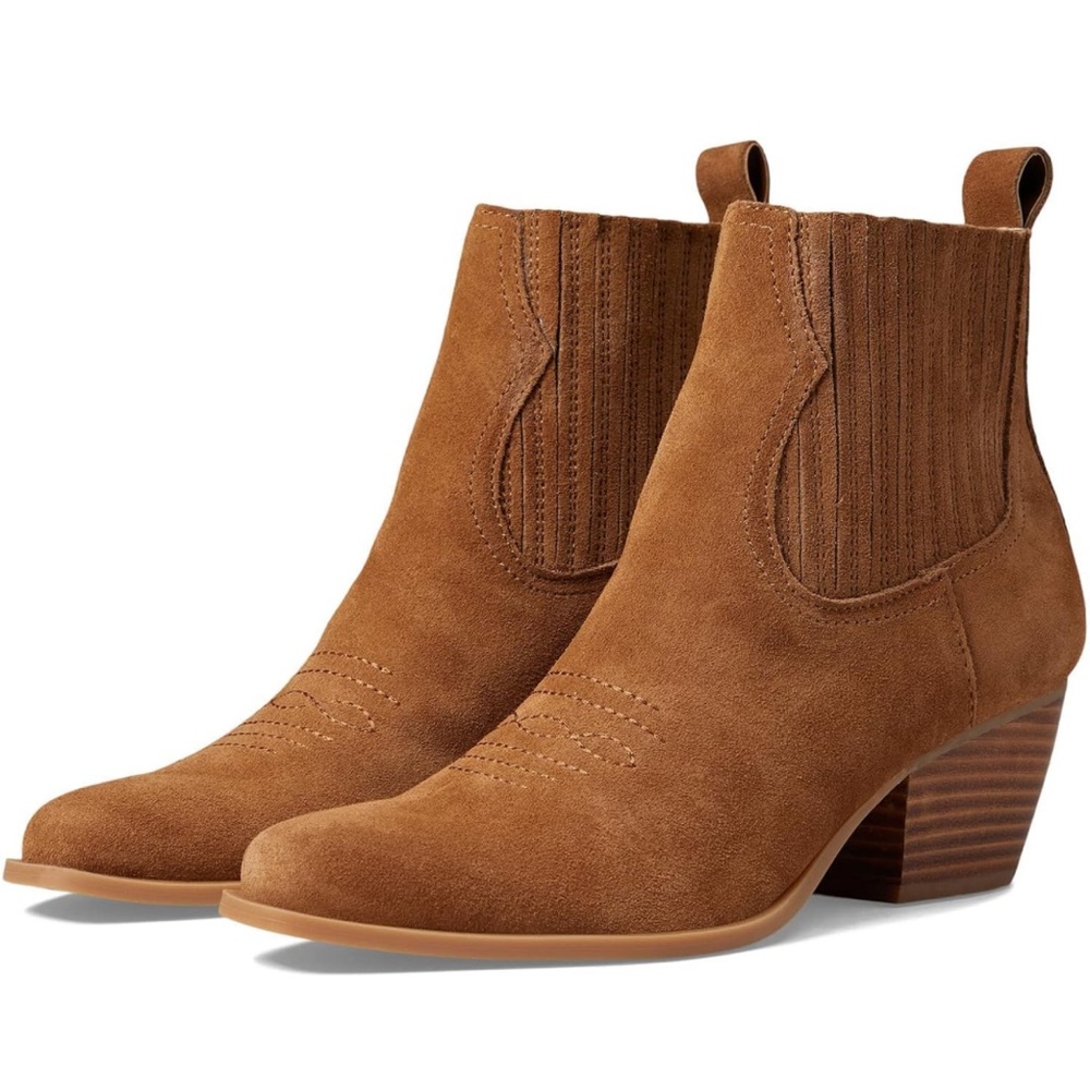 Dolce Vita Sahara Boots leather western style ankle booties pointed toe size 10